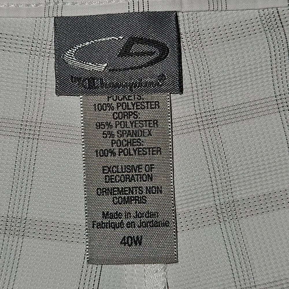 Champion Men's White & Gray Plaid Shorts‎ Size 40